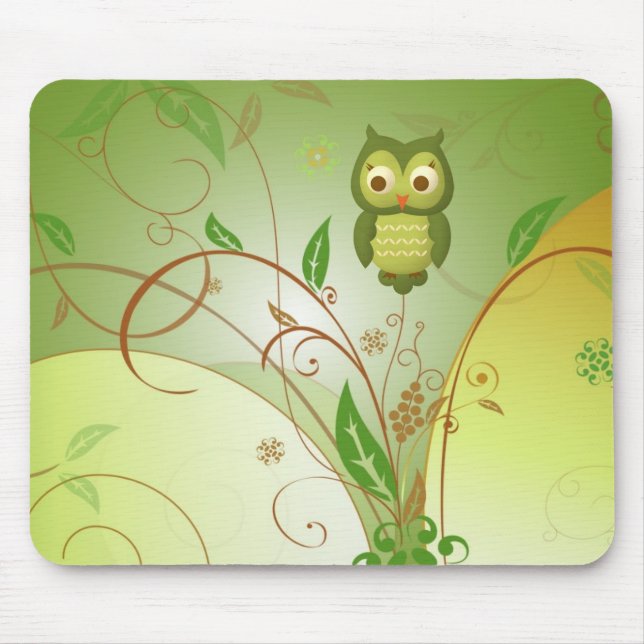 Wise Owl Mouse Pad (Front)