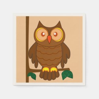 Wise Owl Paper Napkins