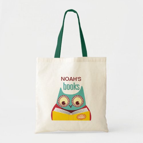 Wise Owl Personalised Book Tote Bag