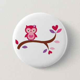 Wise Owl Pinback Button