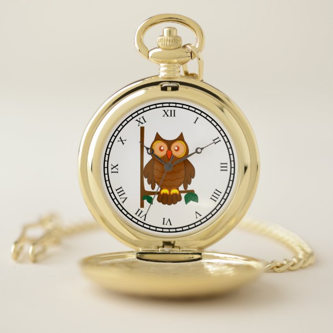 Wise Owl Pocket Watch