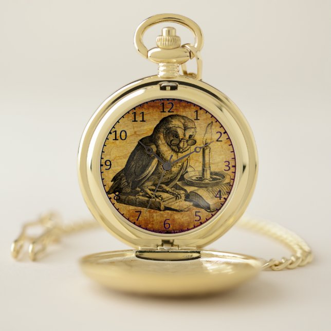 Wise Owl Pocket Watch (Inside)