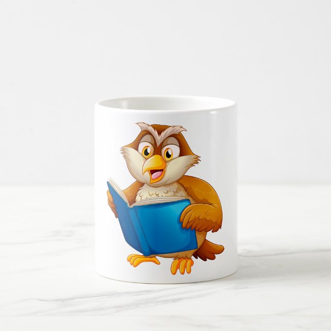 Wise Owl Reading Book Coffee Mug (Creator Uploaded)