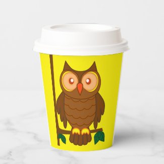 Wise Owl Set of Paper Cups