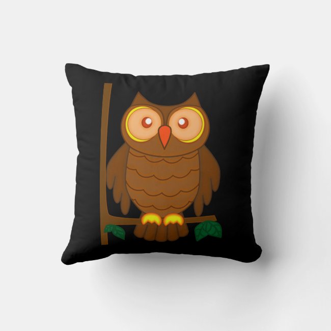 Wise Owl Throw Pillow
