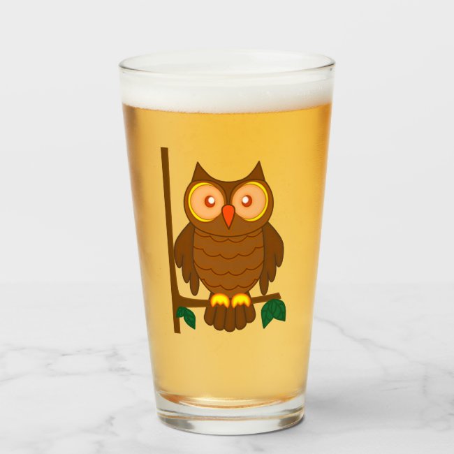 Wise Owl Tumbler Drinking Glass