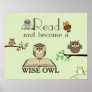 Wise Owls Literacy Poster