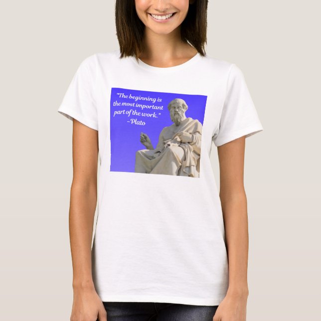Wise Quote 1 - Plato - Women's Basic T-Shirt (Front)