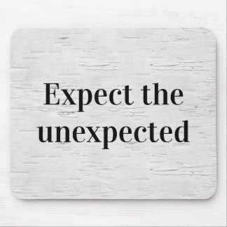 Wise Quote on Birch Tree Texture Mouse Pad