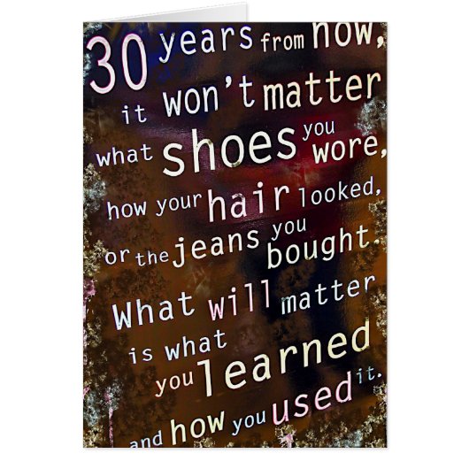 Wise Quote On Brown Cards (Front)