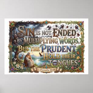Wise Restraint In Speech Prevents Sin Always Poster