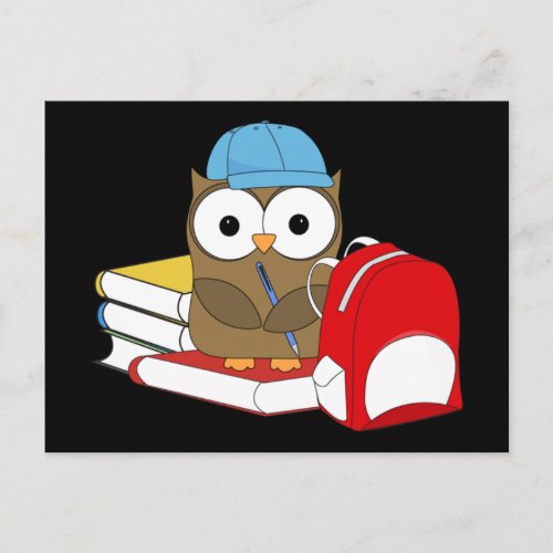 Wise School Owl Postcard