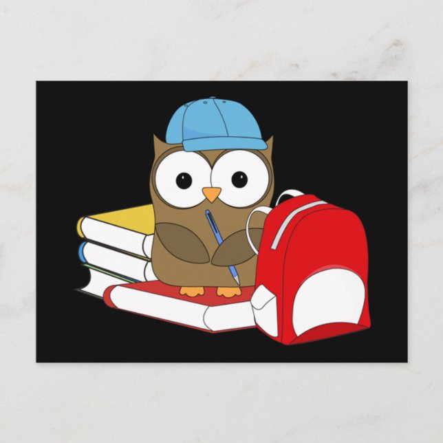 Wise School Owl Postcard (Front)