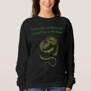 Wise Snake Minimalist Nature Art - White Sweatshir Sweatshirt