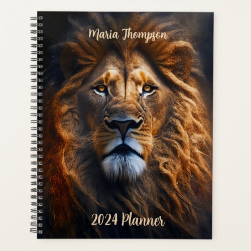 Wise Strong Lion Personalized 20XX Planner 