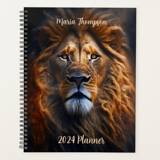 Wise Strong Lion Personalized 20XX Planner  (Front)