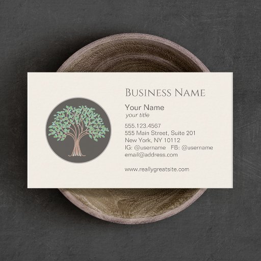 Customizable Wise Tree Business Card