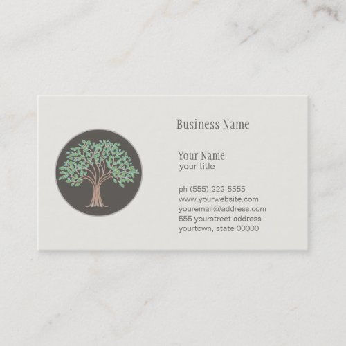 Wise Tree Logo Life Coach and Naturopath Business Card