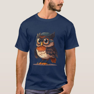 Wise Whimsy: The Scholarly Owl T-Shirt