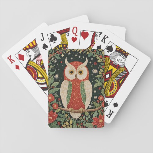 Wise Winter Watcher Poker Cards