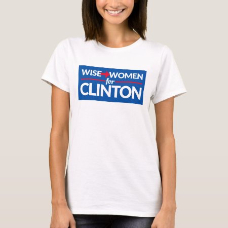 Wise Women For Clinton Wide Logo Tee