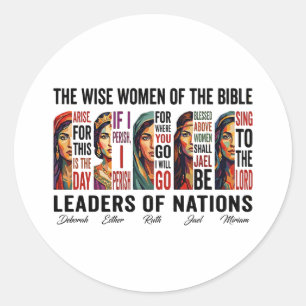 Wise Women of the Bible Leaders Classic Round Sticker