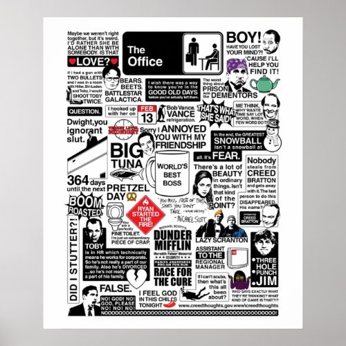 Wise Words From The Office  The Office Quotes Vari Poster