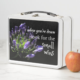 Wise words: ...look for the small wins metal lunch box