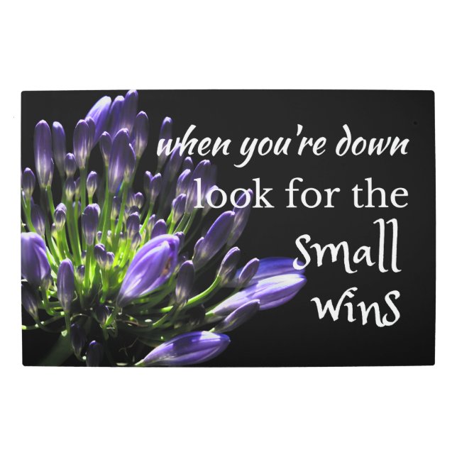 Wise words: ...look for the small wins metal print (Front)