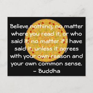 Wise Words of Wisdom from the Buddha quote Postcard