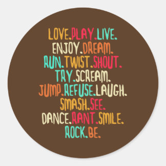 Wise Yoga Love Meaning of Life Mentor Poem  Classic Round Sticker