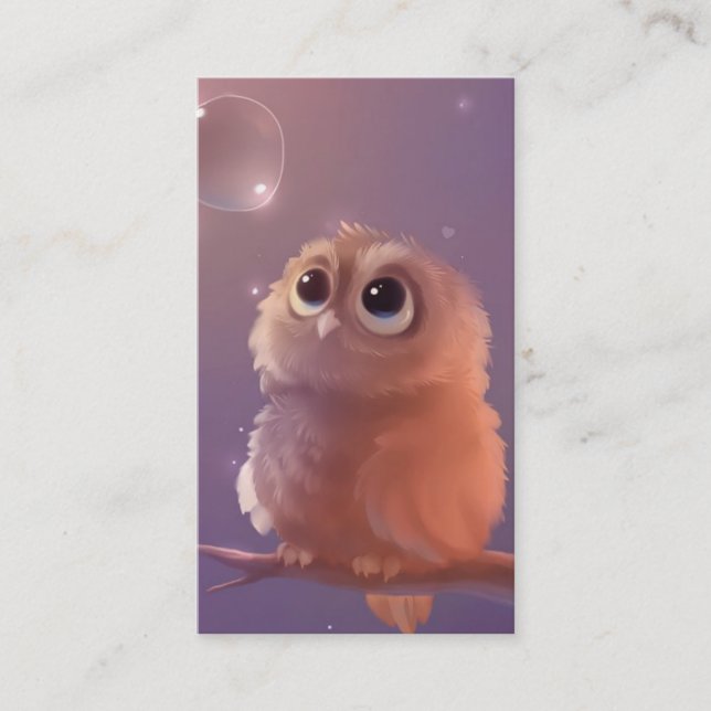 Wise Young Owl Business Card (Front)