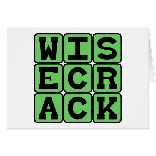 Wisecrack, Funny Joke Cards (Front Horizontal)