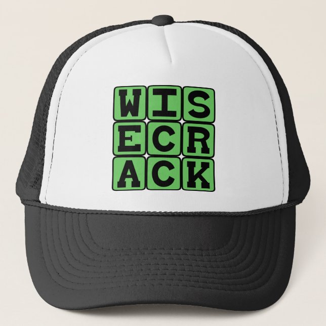 Wisecrack, Funny Joke Trucker Hat (Front)