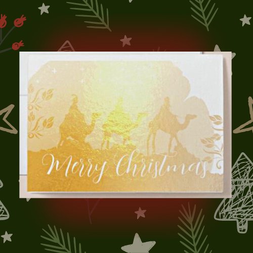 Wisemen Luxe Gold Christmas Foil Card