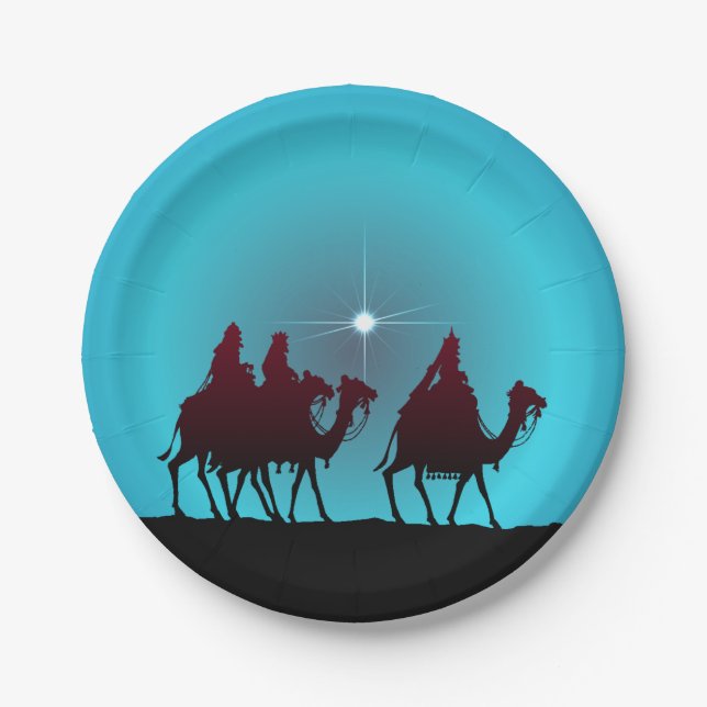 WISEMEN & STAR by SHARON SHARPE Paper Plates (Front)