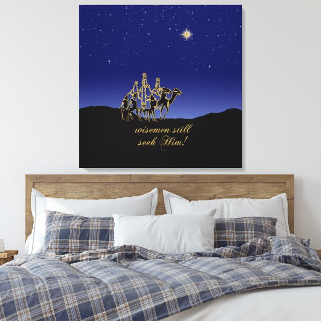 Wisemen Still Seek Him Christmas Canvas Print (Insitu(Bedroom))