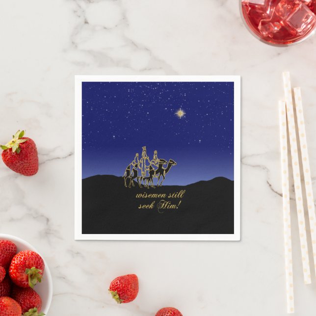 Wisemen Still Seek Him Christmas Napkins (Insitu)