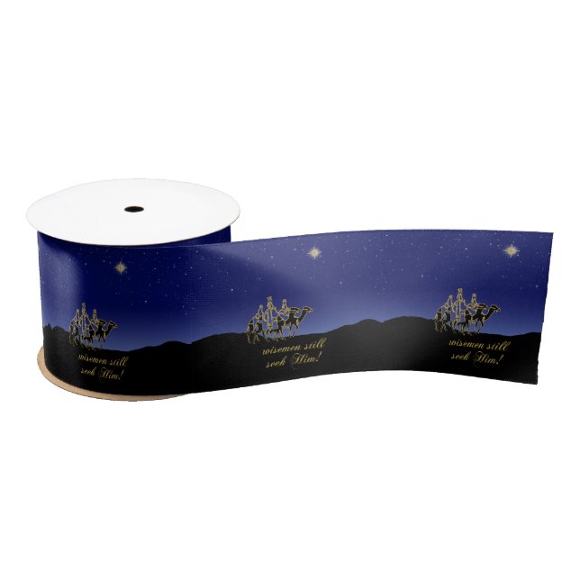 Wisemen Still Seek Him Christmas Satin Ribbon (Spool)