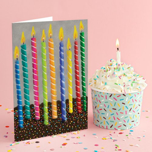 Wish Big Happy Birthday Candles Card