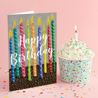 Wish Big Happy Birthday Candles Card