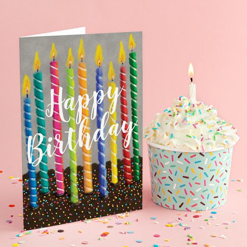 Wish Big Happy Birthday Candles Card