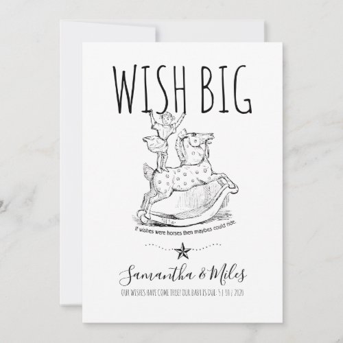 Wish Big Whimsical Pregnancy Announcement