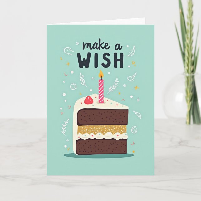 Wish Candle Birthday Card (Front)