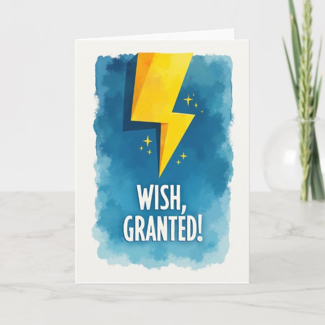 Wish Granted Birthday Card (Front)