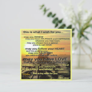Wish Greeting Card by Adiela Akoo