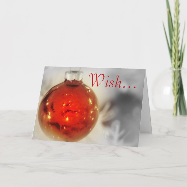 Wish Greetings Holiday Card (Front)