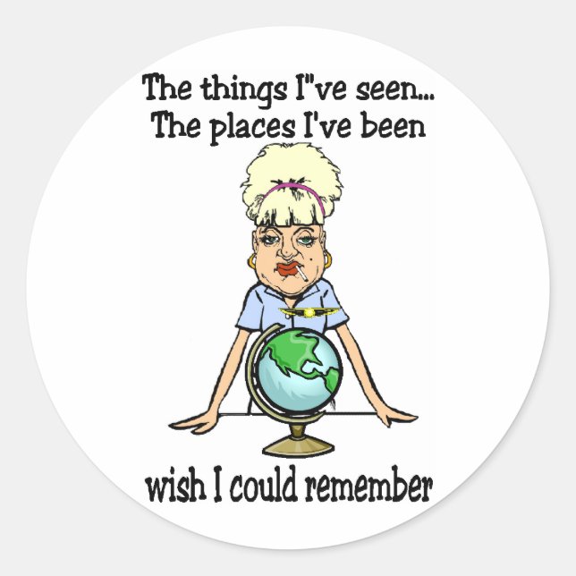 Wish I Could Remember Classic Round Sticker (Front)