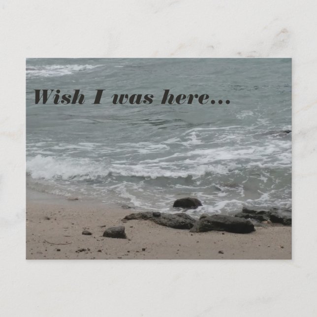 Wish I Was Here (beach) Postcard (Front)