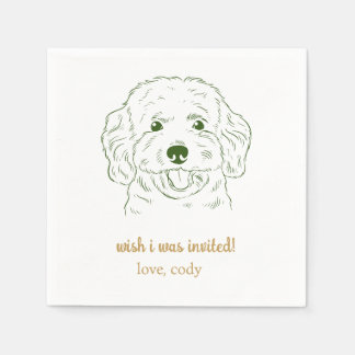 Wish I Was Invited Pet Wedding Napkins